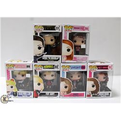 LOT OF 6 ASSORTED FUNKO POP VINYL FIGURES.