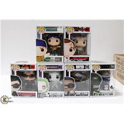 LOT OF 6 ASSORTED FUNKO POP VINYL FIGURES.
