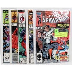 LOT OF 5 COLLECTOR COMICS SPIDERMAN PUNISHER