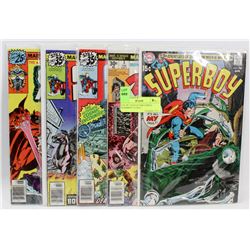 LOT OF 5 COLLECTOR COMICS SUPERBOY 15 CENT