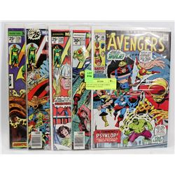 LOT OF 5 COLLECTOR COMICS AVENGERS 15 CENTS