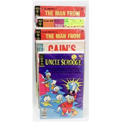 LOT OF 5 COLLECTOR COMICS GOLD KEY 12 CENTS