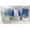 Image 1 : LOT OF 3 ASSORTED TABLE TOP HUMIDIFIERS