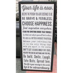 FRAMED CANVAS INSPIRATION PICTURE AS IS