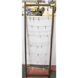 DECORATIVE WOOD PICTURE HANGER.