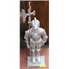 Image 1 : CAST IRON SILVER COLORED KNIGHT 28" TALL.