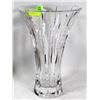 Image 1 : LARGE CRYSTAL VASE - 11"-TALL & 7.5"-