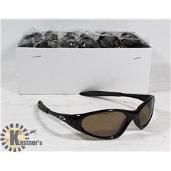 BOX OF BLACK OAKLEY STYLED SUNGLASSES