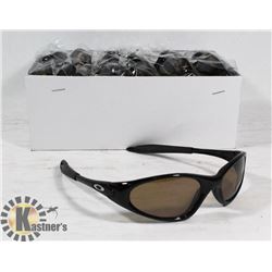 BOX OF BLACK OAKLEY STYLED SUNGLASSES