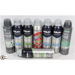 BAG OF DOVE AND GILLETTE DRY SPRAY DEODORANT