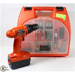 BLACK AND DECKER DRILL AND DRILL BITS