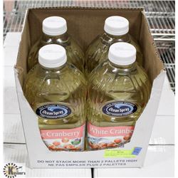 NEW CASE OF 4X1.89L BOTTLES OCEAN SPRAY WHITE