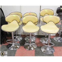 BAILIFF SEIZURE LOT OF 6 BEIGE AND CHROME