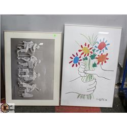 UNCLAIMED MERCHANDISE  LOT OF 2 FRAMED PICTURES