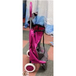 PINK SHOPPING BAG ON WHEELS