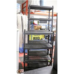 BAILIFF SEIZURE LOT OF BLACK PLASTIC SHELVES