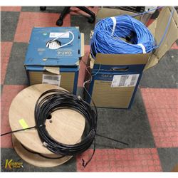 LOT OF CAT6 CABLES- 2 LENGTHS OF CAT5E OUTDOOR