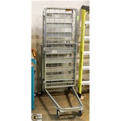 BOX CART STEEL ON CASTORS.