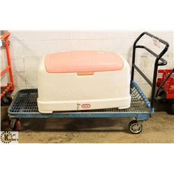 ALL STEEL BLUE CART ON CASTORS 60"X32", 500LBS