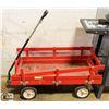 Image 1 : RED WOODEN WAGON.