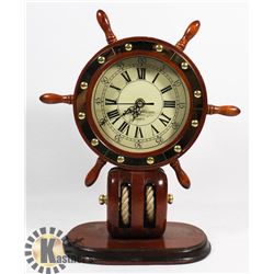 MARITIME THEMED WOODEN MANTLE CLOCK