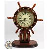 Image 1 : MARITIME THEMED WOODEN MANTLE CLOCK