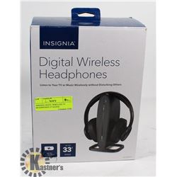 INSIGNIA DIGITAL WIRELESS TV HEADPHONES 33' RANGE