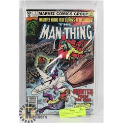 LOT OF 10 MAN THING MARVEL COMICS.
