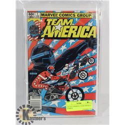 LOT OF 10 MARVEL TEAM AMERICA COMICS.