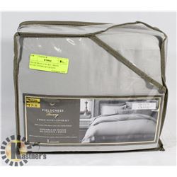 FIELDCREST LUXURY 3 PIECE DUVET COVER SET QUEEN