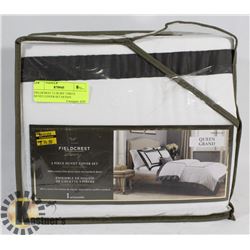FIELDCREST LUXURY 3 PIECE DUVET COVER SET QUEEN