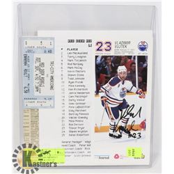 EDMONTON OILERS PROSPECT SIGNED PICTURE & LINE-UP
