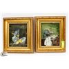 Image 1 : LOT OF 2 GOLD TONE FRAMED NEEDLE POINT PICTURES
