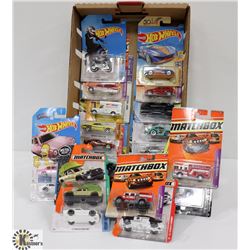 BOX OF MATCHBOX AND HOTWHEELS COLLECTOR CARS