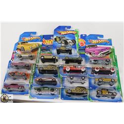 BOX OF ASSORTED HOT WHEELS COLLECTOR CARS ON