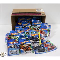 BOX OF ASSORTED HOT WHEELS COLLECTOR CARS ON