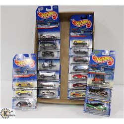 BOX OF ASSORTED HOT WHEELS COLLECTOR CARS ON