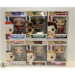 LOT OF 6 ASSORTED FUNKO POP VINYL FIGURES.