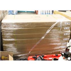 THREE PALLETS OF ASSORTED DESK PARTS AND TABLES