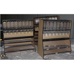 LOT OF 4 BULK FOOD DISPLAY INCLUDING BULKHEAD