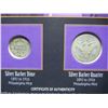 Image 2 : Barber coin collection. History facts1908 Barber Quarter, and 1906 Barber Half Dollar