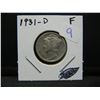 Image 3 : KEY 1931 D Mercury Dime. F.