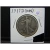 Image 3 : 1917 D Obv Walking Liberty Half Dollar.