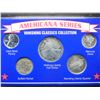 Image 2 : Silver WWII Era Americana set, Case Is Broken