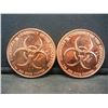 Image 2 : (2) .999 Copper Rounds, Apocolyptic