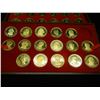 Image 2 : Prooflike Golden Presidential medal set, Missing 13 and 14