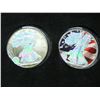 Image 2 : (4) Colored Silver Eagles in a set