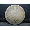 Image 1 : 1854 arrows Seated Liberty Quarter.