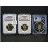 Image 1 : Proof and UNC slabbed Pres Dollars