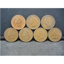 1887 1888 1889 1890 1891 1892 1893 Indian Head Cents.